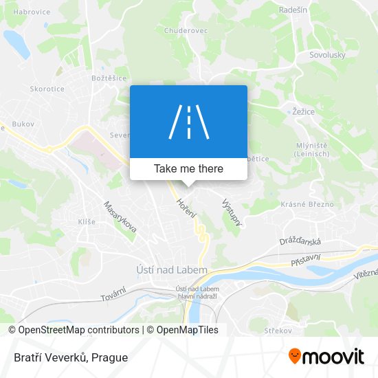 Bratří Veverků map