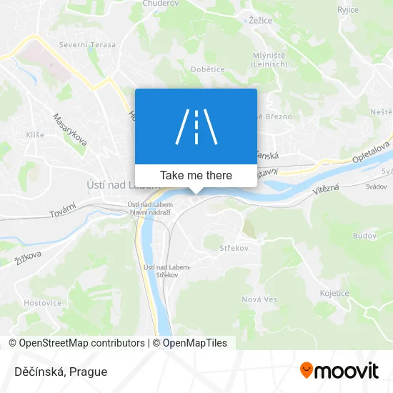 Карта Děčínská