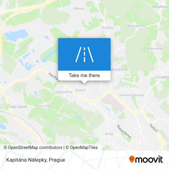 Kapitána Nálepky map
