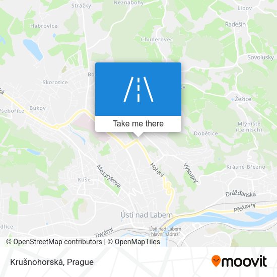 Krušnohorská map