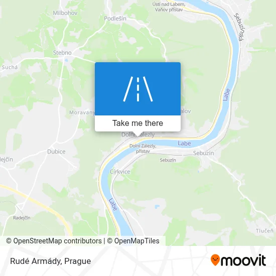 Rudé Armády map