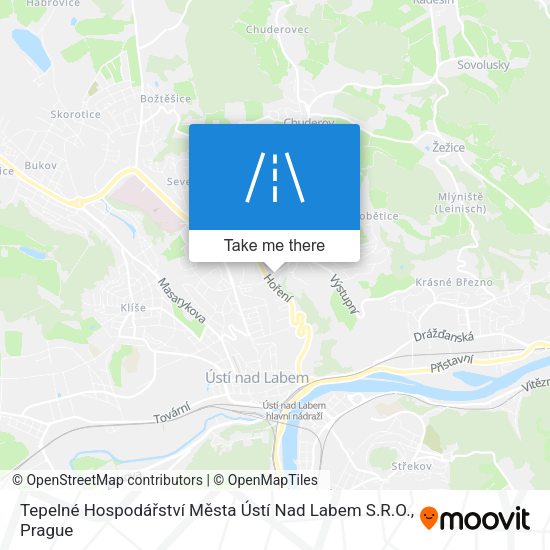 Tepelné Hospodářství Města Ústí Nad Labem S.R.O. map