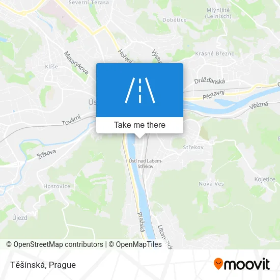 Карта Těšínská