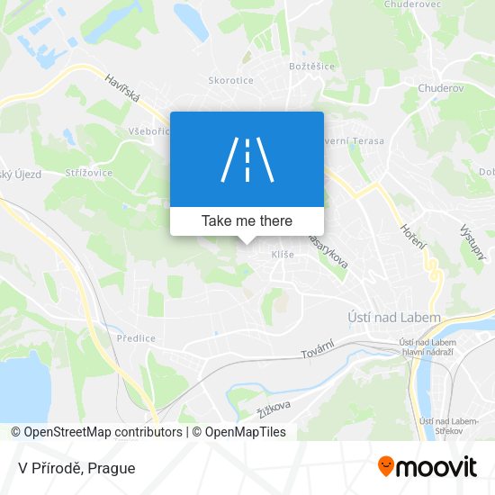 V Přírodě map