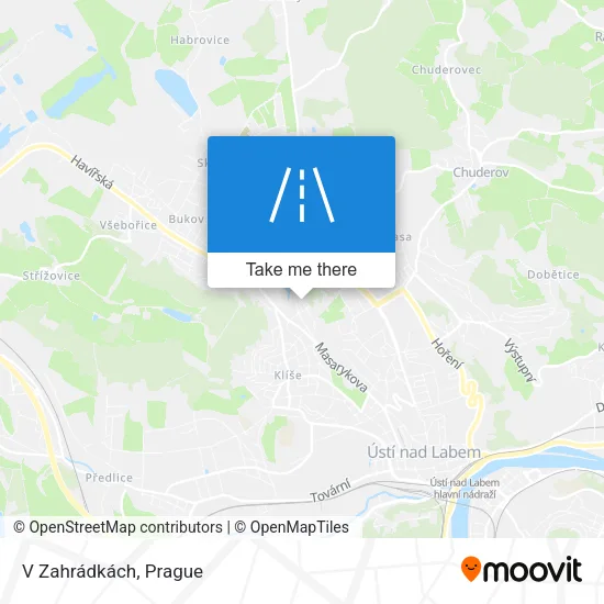Карта V Zahrádkách