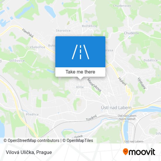 Vilová Ulička map