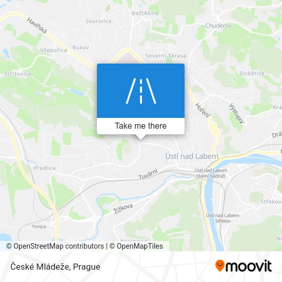 České Mládeže map