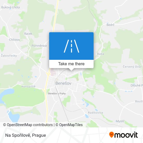 Na Spořilově map