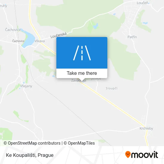 Карта Ke Koupališti