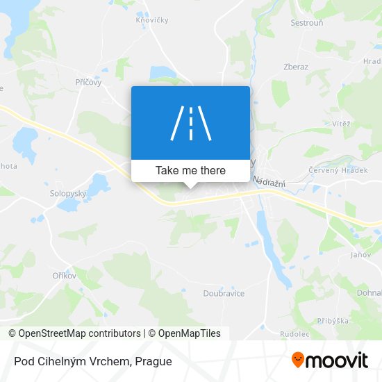 Pod Cihelným Vrchem map