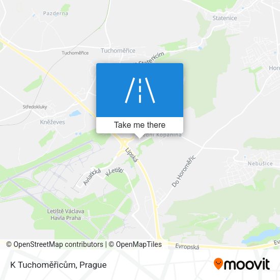 K Tuchoměřicům map