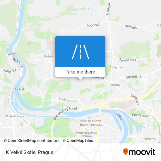 K Velké Skále map
