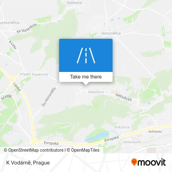Карта K Vodárně
