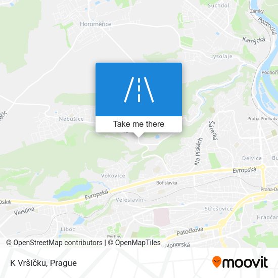 K Vršíčku map