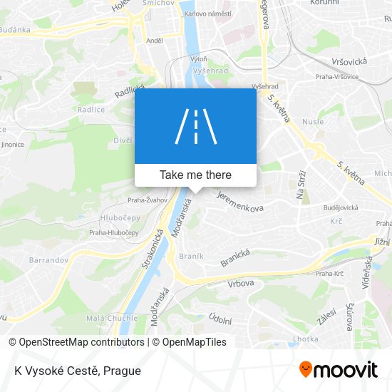 K Vysoké Cestě map