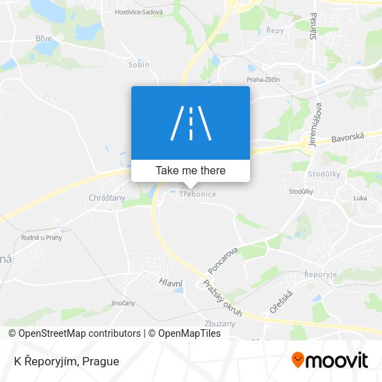 K Řeporyjím map