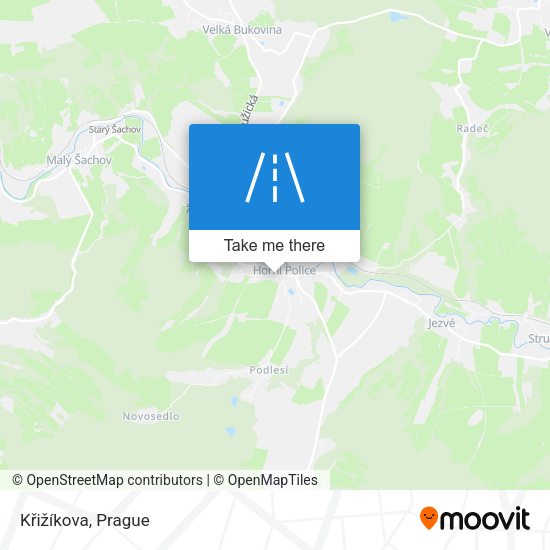 Křižíkova map