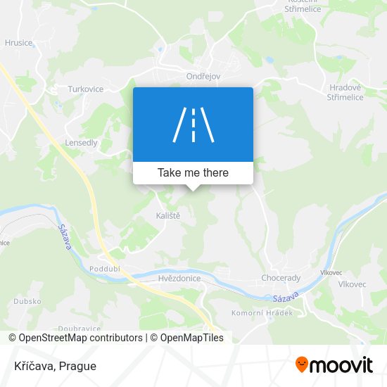 Kříčava map
