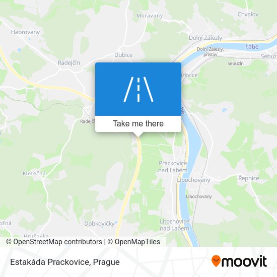Estakáda Prackovice map
