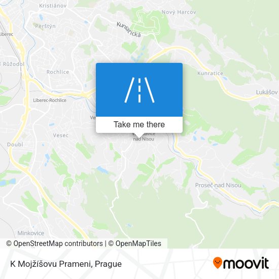 K Mojžíšovu Prameni map