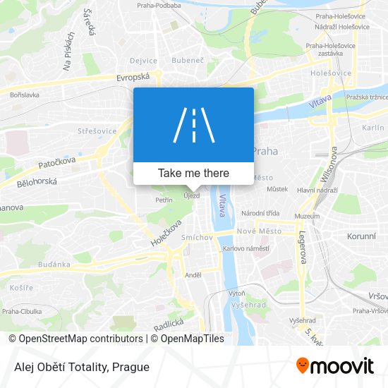 Alej Obětí Totality map