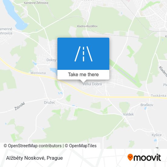 Alžběty Noskové map