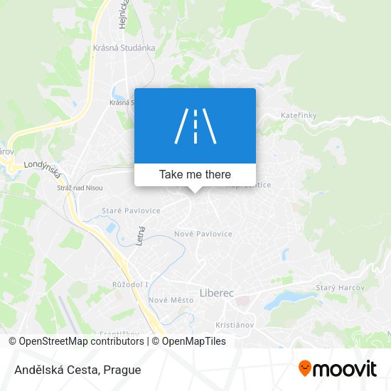 Andělská Cesta map