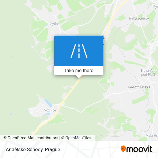 Andělské Schody map