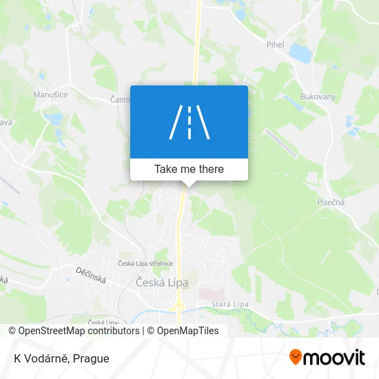 Карта K Vodárně