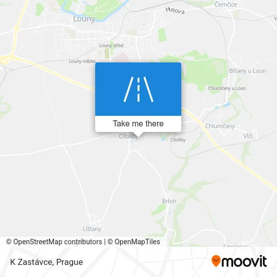Карта K Zastávce