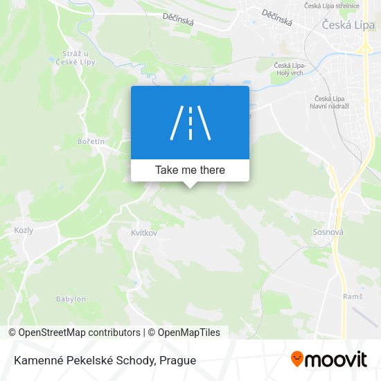 Kamenné Pekelské Schody map