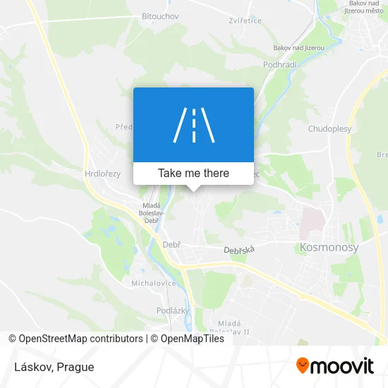 Láskov map