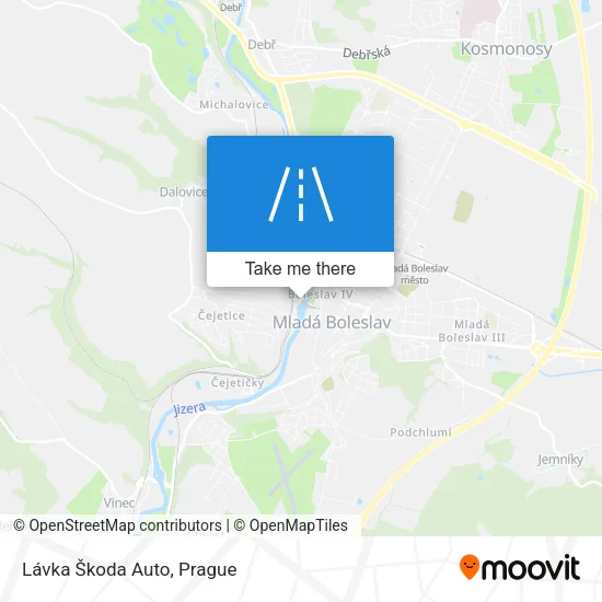 Карта Lávka Škoda Auto