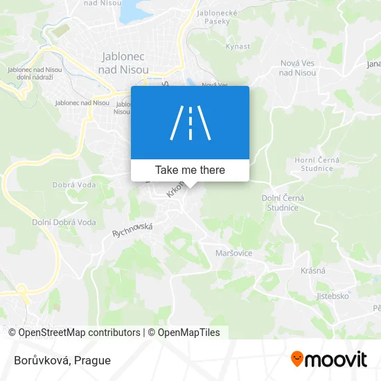 Карта Borůvková