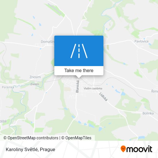 Karoliny Světlé map