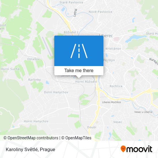 Karoliny Světlé map