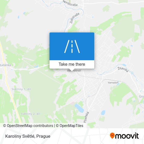 Karolíny Světlé map