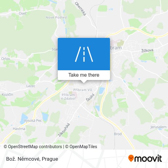 Bož. Němcové map