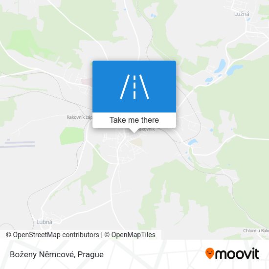Boženy Němcové map