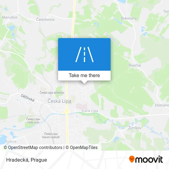 Карта Hradecká