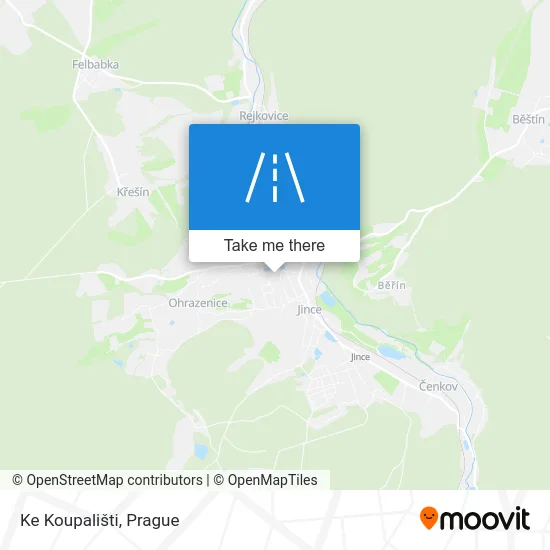 Карта Ke Koupališti