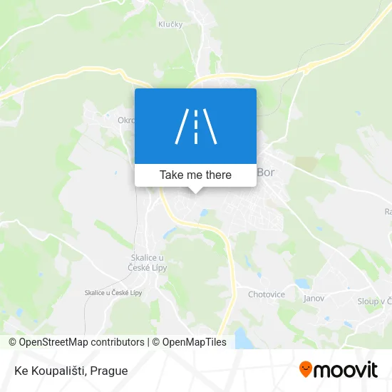 Карта Ke Koupališti