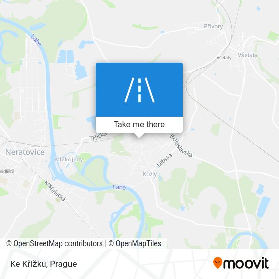 Ke Křížku map