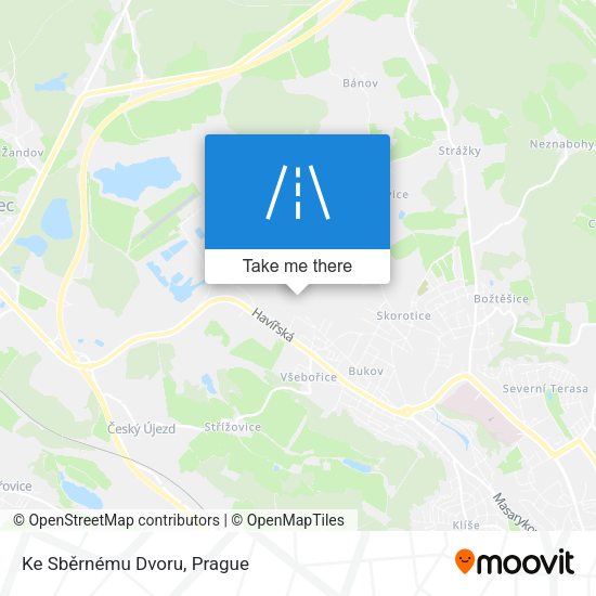 Ke Sběrnému Dvoru map
