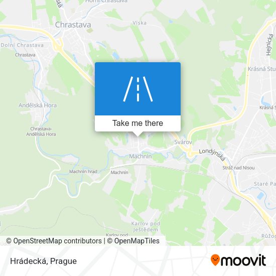 Карта Hrádecká