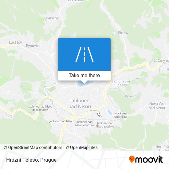 Hrázní Těleso map