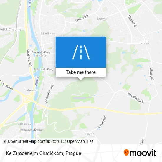Карта Ke Ztracenejm Chatičkám