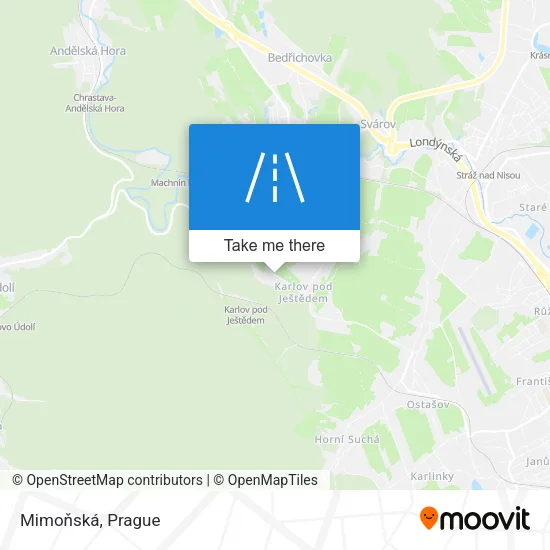 Карта Mimoňská