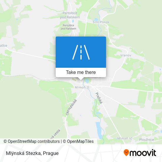 Mlýnská Stezka map