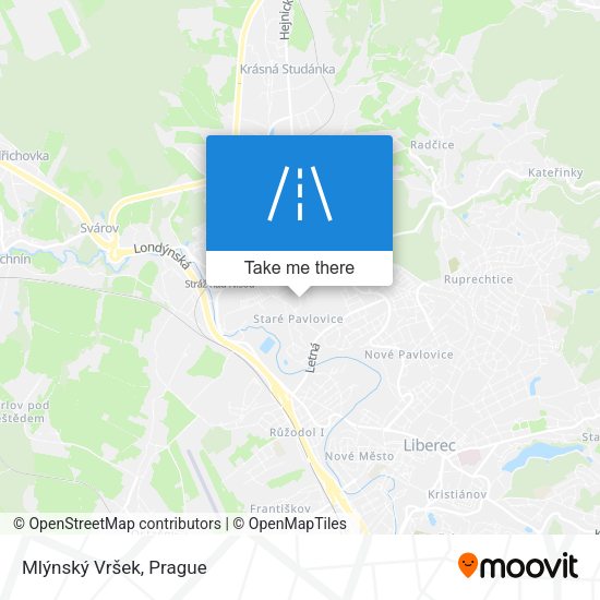 Mlýnský Vršek map